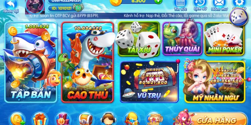 Chinh Phục Đại Dương Với Bắn Cá Vip V9WIN – Thử Là Ghiền 4 Game đưa ra hệ thống vũ khí đa dạng