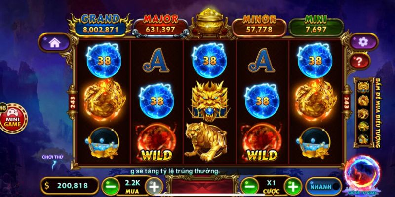 Kho Tàng NGũ Long là game hấp dẫn với nỗ hũ trúng thưởng lớn